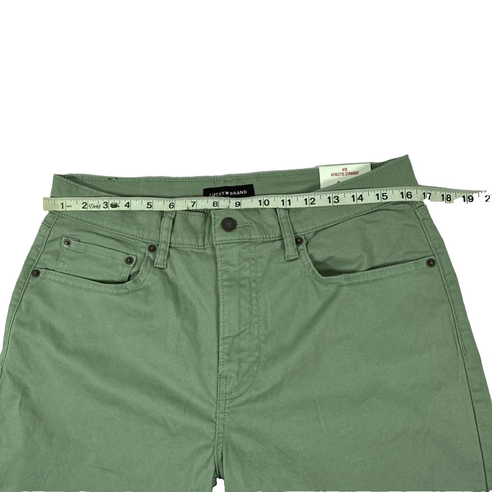 NWT Lucky Brand Men's 410 Athletic Straight Pants Desert Sage Size 32x30 Green